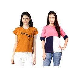 Deals, Discounts & Offers on Laptops - [Size M] DHRUVI TRENDZ Women's T-Shirt