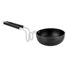 Deals, Discounts & Offers on Cookware - ATEVON 12cm Iron Tadka Pan with Steel Handle - Kitchen Fry Pan