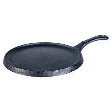 Deals, Discounts & Offers on Cookware - Wonderchef Forza Cast-Iron 25 cm Dosa Tawa Pan | Pre-Seasoned Cookware | Induction Friendly | 3.8 mm| with Lifetime Exchange Warranty