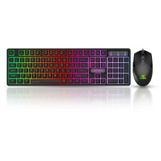 Deals, Discounts & Offers on Entertainment - Ant Esports KM1600, Wired Backlit Rainbow LED Keyboard & 3200 DPI Gaming Mouse