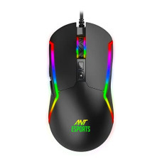 Deals, Discounts & Offers on  - Ant Esports GM330 RGB Optical Wired Gaming Mouse - Black, Multicolor Backlit Lighting, 12800 DPI Optical Sensor with Software, Light Weight and Flexible Braided Cable