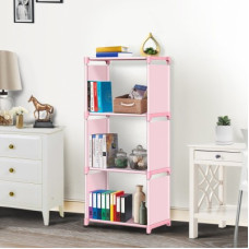 Deals, Discounts & Offers on Furniture - octavic Plastic 4 Shelf Book Organizer Plastic Open Book Shelf(Finish Color - Plane Pink a4, DIY(Do-It-Yourself))