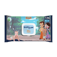Deals, Discounts & Offers on Baby Care - Bumtum Baby Chota Bheem Gentle Soft Moisturizing Wet Wipes With Lid | Aloe Vera & Chamomile Extracts | Paraben & Sulfate Free (Pack of 1, 72 Pcs. Per Pack)
