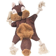 Deals, Discounts & Offers on Toys & Games - emily pets Lomdi The Squirrel, Crinkle Dog Toy, 3 in 1 Plush Dog Toy with Rope Legs,Squeakers and Crinkle Paper, Durable Stuffing Free Squeaky Dog Toy