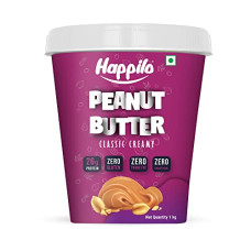 Deals, Discounts & Offers on Grocery & Gourmet Foods - Happilo Classic Peanut Butter Creamy 1kg, Protein Rich, Roasted Peanuts, No Added Sugar