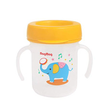 Deals, Discounts & Offers on Baby Care - Pigeon MagMag Drinking Cup,BPA Free,BPS Free,For 8+ Month Babies,Leak Proof,Spill Proof,Designed to Train to Drink,White and Organe,180 ml