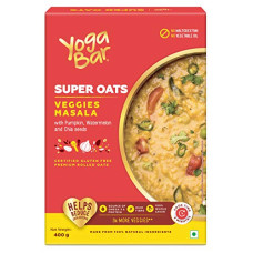 Deals, Discounts & Offers on  - Yogabar Veggie Masala Oats 400g | Masala Oats with 3X More Veggies, Pumpkin, Watermelon and Chia Seeds | Gluten Free, Non GMO Diet Food