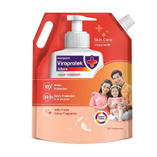 Deals, Discounts & Offers on Health & Personal Care - Asian Paints Viroprotek Allura Liquid Handwash 1.5 L Pouch, Multicolour