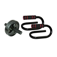 Deals, Discounts & Offers on  - StarX Men's Steel Fitness Combo of S Shape Push Up Bar with Ab Roller Exercise & Fitness Sets