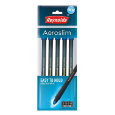 Deals, Discounts & Offers on Stationery - Reynolds AEROSLIM BP 5 CT POUCH - BLUE | Lightweight Ball Pen With Comfortable Grip