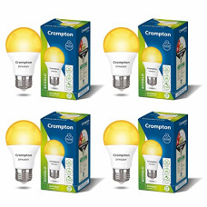 Deals, Discounts & Offers on  - Crompton Dyna Ray 7W Round E27 LED Warm White Pack of 4