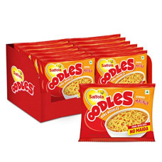 Deals, Discounts & Offers on  - Saffola Oodles, No Maida Oats Noodles, Instant Noodles Packets, Healthy Noodles Masala, Ring Noodles 12 x 53g Pouch (12 Serves)
