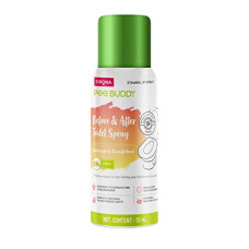 Deals, Discounts & Offers on  - PEE BUDDY Toilet Seat Sanitizer Spray  70 ml, Citrus | Reduces Risk of UTI & Other Infections | Before & After Toilet Spray | Sanitizer, Disinfectant & Deodorizer | Kills 99.9% Germs
