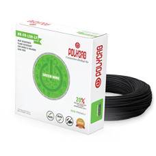 Deals, Discounts & Offers on Home Improvement - Polycab Eco-Friendly Green Wire - Colour:BLACK 90m 0.75sqmm