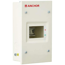 Deals, Discounts & Offers on Home Improvement - Anchor by Panasonic 53018 Gold Series 4 Way SPN Single Door Distribution Board, (Pack of 2)