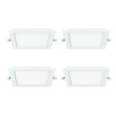 Deals, Discounts & Offers on  - Polycab 18W LED Panel Light Scintillate Edge Slim Square Smart Offers Bright Lumination Long Lifespan No Harmful Radiation (Cool White, 6500K, 4 PCS, Cut Out: 7.79 inches)