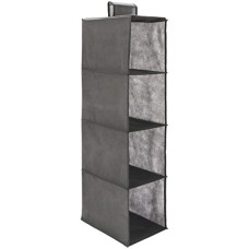 Deals, Discounts & Offers on  - Amazon Brand - Solimo Fabric Hanging Shelf Organiser, Grey