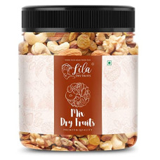 Deals, Discounts & Offers on  - LILA DRY FRUITS Natural Premium Dry Fruits Mix(Cashew, Almonds, Figs, Walnut 8 pcs, Black and Golden Raisins) 250g Jar Pack | Badam Giri, Kaju, Black & Golden Kishmish, Anjeer, Akhrot