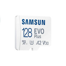 Deals, Discounts & Offers on Accessories - Samsun EVO Plus 128GB microSDXC UHS-I U3 130MB/s Full HD & 4K UHD Memory Card with Adapter (MB-MC128KA), Blue