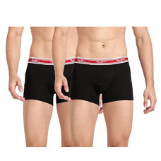 Deals, Discounts & Offers on Men - [Size 75 CM] Pepe Jeans Innerwear Men's Solid Cotton Antibacterial Trunks (Pack of 2)