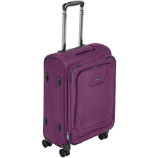 Deals, Discounts & Offers on  - AmazonBasics Expandable Softside Carry-On Spinner Luggage Suitcase With TSA Lock And Wheels - 21 Inch, Purple