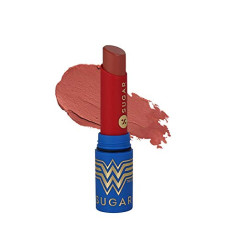 Deals, Discounts & Offers on Beauty Care - SUGAR Cosmetics X Wonder Woman Everlasting Matte Lipstick - 07 Fervour - 3.2 gms | Matte Lipstick, Longlasting, Lasts Up to 10 to 12 hours