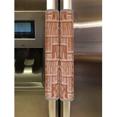 Deals, Discounts & Offers on  - Kuber Industries Checkered Design PVC 2 Pieces Fridge/Refrigerator Handle Cover (Brown) - CTKTC039697
