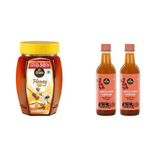 Deals, Discounts & Offers on  - DiSano Pure Honey, 500gm & Apple Cider Vinegar (ACV) with Mother Vinegar, Raw, Unfiltered, Undiluted - 1000 ml (2 x 500ml)