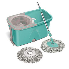 Deals, Discounts & Offers on Home Improvement - Spotzero by Milton Classic 360 Degree Cleaning Spin Mop with Easy Wheels, 2 Refill and Bucket