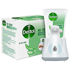 Deals, Discounts & Offers on Health & Personal Care - Dettol Handwash No-Touch Automatic Soap Dispenser Device, 250ml with Aloe Vera Refill | Aloe Vera & Moisturizer | 10X Better Protection from Germs
