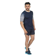 Deals, Discounts & Offers on  - [Size L] Vector X VTD-054-N (Navy) Men's Round Half Sleeves T-Shirt