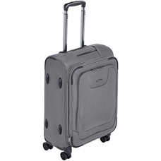 Deals, Discounts & Offers on  - AmazonBasics Expandable Softside Carry-On Spinner Luggage Suitcase With TSA Lock And Wheels - 21 Inch, Grey
