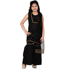 Deals, Discounts & Offers on Women - [Size 5 Years-6 Years] Bitiya By Bhama Girl's Cotton Blend Kurta & Sharara