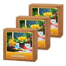 Deals, Discounts & Offers on Gardening Tools - TrustBasket Cocopeat 15 kg Block (Set of 3 - 5kg Each) | Expands Upto 225 litres of Powder| Hydroponic Plants, Kitchen Gardening and Terrace Gardening