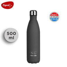 Deals, Discounts & Offers on  - Pigeon by Stovekraft Aqua Galaxy Stainless Steel Double Walled Leak Proof Thermos Flask 500 ml (Black)