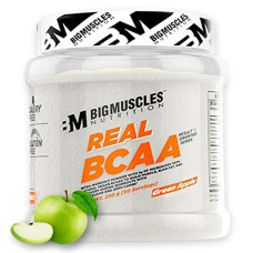 Deals, Discounts & Offers on  - Bigmuscles Nutrition Real BCAA [50 Servings, Green Apple] -100% Micronized Vegan, Muscle Recovery & Endurance BCAA Powder, 5 Grams of Amino Acids, Keto Friendly, Caffeine Free