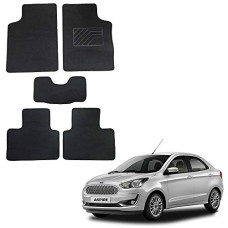 Deals, Discounts & Offers on  - Oshotto/Matcon Carpet Foot mat Compatible with Ford Aspire (Set of 5, Black)