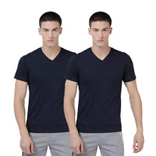 Deals, Discounts & Offers on Men - [Sizes S, M, L, XL] Levi's Men's 026 V-Neck Cotton T-Shirt with Smartskin Technology (Pack of 2)