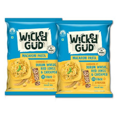 Deals, Discounts & Offers on  - WickedGud 2X Fiber Macaroni Pasta | No Maida | Durum Wheat Semolina | Brown Rice | Red Lentils | Healthy Diet Pasta - 400gm x 2