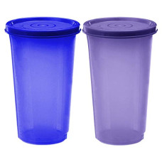 Deals, Discounts & Offers on  - Kuber Industries Virgin Plastic Everday Small Glass 2 Piece Tumbler/airtight Container Leakproof Storage with Lid 350ml (Multi)