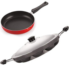 Deals, Discounts & Offers on Cookware - Nirln Non-Stick Gas Compatible Aluminium Cookware Utencils Set with Bakelite Handle, 2.6mm_FP10_AP(12)