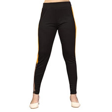 Deals, Discounts & Offers on  - [Size 38] Aarika Black-Mustard Color Girls Track Pant (TP-BBC-W-17-BLACK-MUSTARD-38)