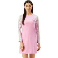 Deals, Discounts & Offers on Women - [Size L] GiglyMigly Cotton Mid Length Long Sleeves Women Printed Sleepshirt Nightdress