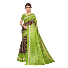 Deals, Discounts & Offers on Women - Tarshika Women's Art Silk Printed Saree With Blouse Piece(BANDHANI CHECK)