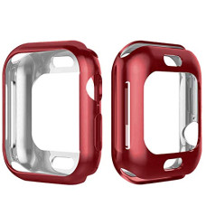 Deals, Discounts & Offers on Electronics - LIRAMARK Soft Flexible TPU Anti-Scratch Protective Full Case Cover Compatible with 40mm Series of Apple Watch iWatch (Red, 40mm)