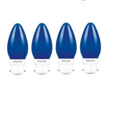Deals, Discounts & Offers on  - PHILIPS LED Deco Blue 0.5W Glass candle (Pack of 4)