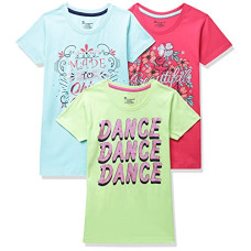 Deals, Discounts & Offers on  - Chromozome Girl's Regular Fit Pack of 3 T-Shirts