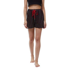 Deals, Discounts & Offers on Women - Slay Day Women's Black Regular Length Polka Dot Print Shorts