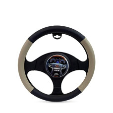 Deals, Discounts & Offers on  - CARMATE Sporty Grip Car Steering Cover For Tata - Manza Medium (Camel-Black)