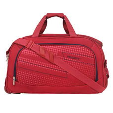 Deals, Discounts & Offers on  - Priority ARC 51 cm Red Polyester 2 Wheel Duffle Trolley Bag | Travel Luggage